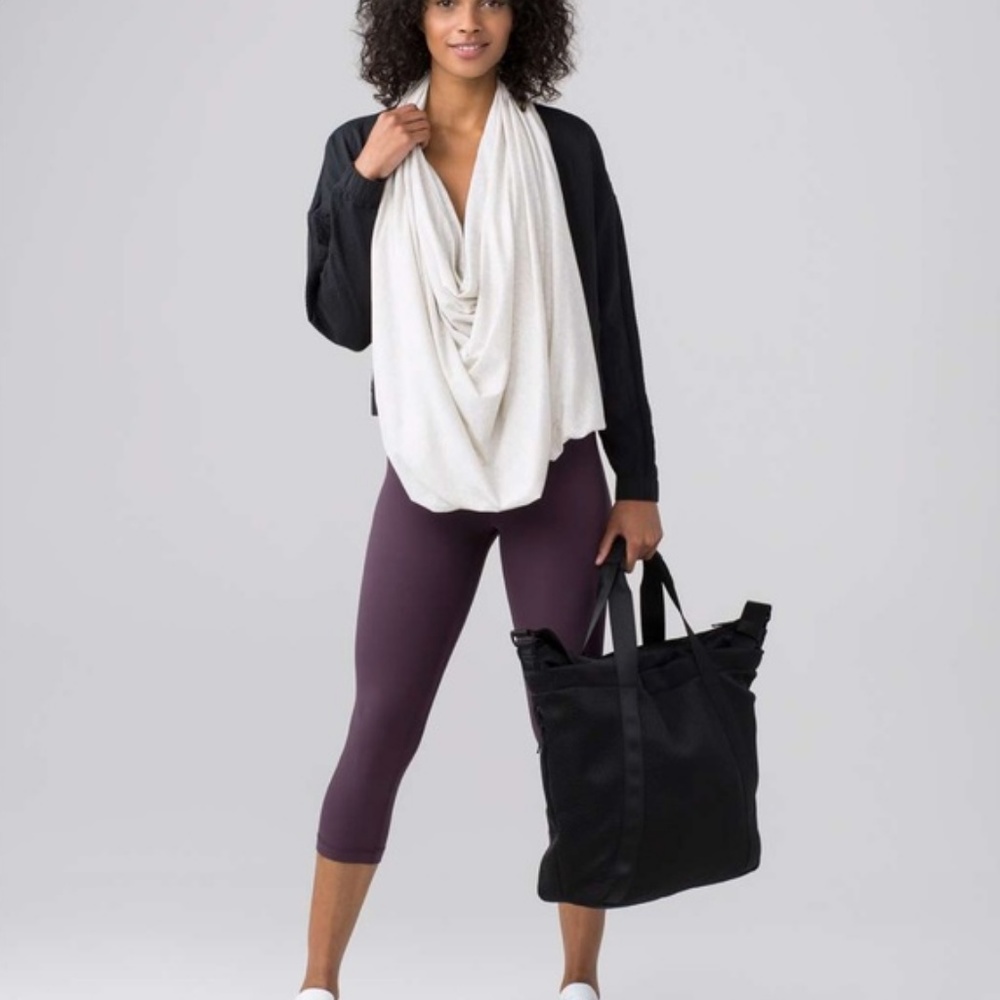 NWT Lululemon Sage Scarf Cotton Light Grey